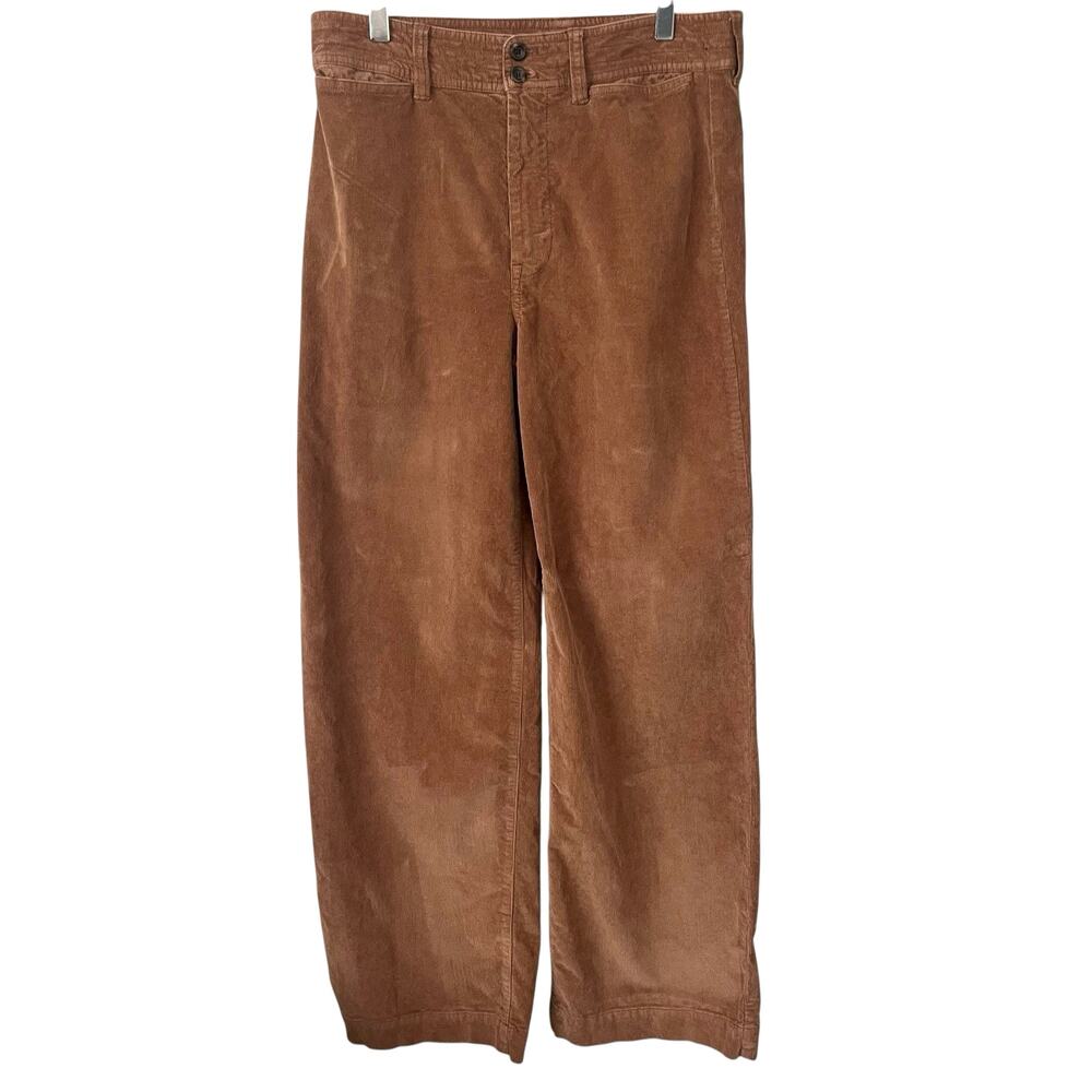 Faherty Brown Wide Leg Pants